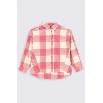 Coccodrillo camasa de bumbac pentru copii culoarea roz