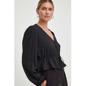 Levi's camasa femei, culoarea negru, regular