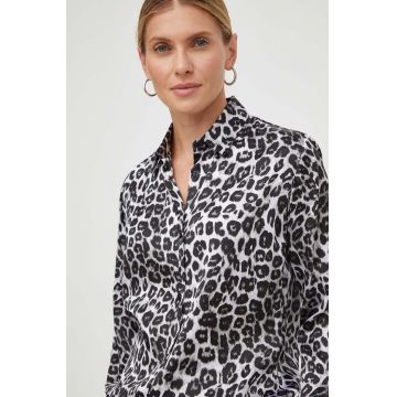 The Kooples camasa de matase cu guler clasic, regular