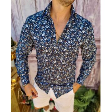 Cămașă Reginald de bărbați, Slim Fit, cu imprimeuri - CM509