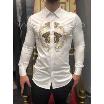 Camasa barbati alba slim fit pentru evenimente B5733  O6-2.2