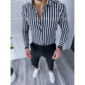 Camasa barbati cu dungi slim fit B3723 13-4.1