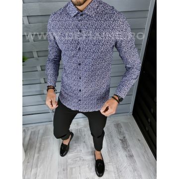 Camasa barbati eleganta cu imprimeu slim fit A4428  W11-3.1.2.3