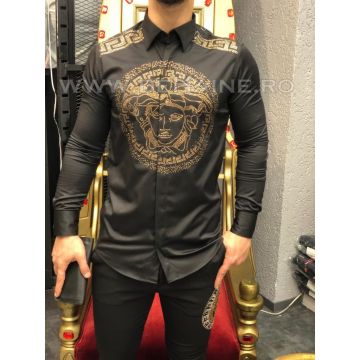 Camasa barbati neagra slim fit pentru evenimente B5784 P19-3.2
