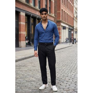 Camasa barbati slim fit bleumarin B5341 6-4.3