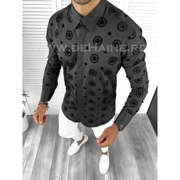 Camasa barbati slim fit neagra B8819 3-5.3