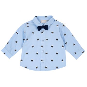 Camasa copii Chicco cu papion, bleu, 54694-65MFCO