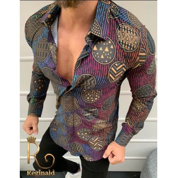 Camasa de barbati cambrata, inflorata Summer Colletion - CM323
