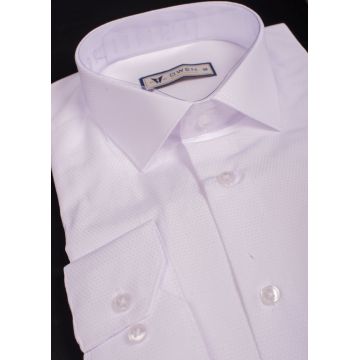 Camasa de barbati, Slim Fit, Alba, Owen, Material texturat - CM50
