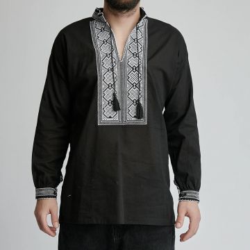 Camasa Traditionala barbateasca - Rares negru 01