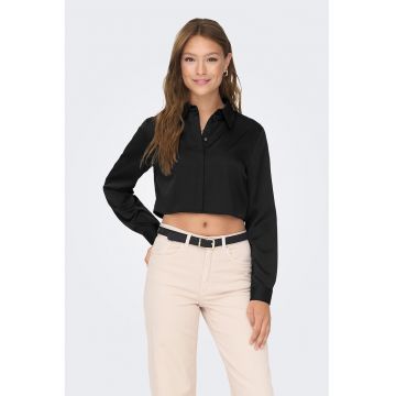 Camasa crop de satin