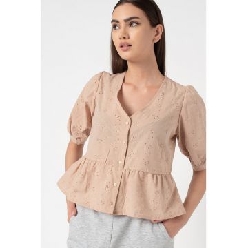Camasa cu decolteu in V si peplum Emmi
