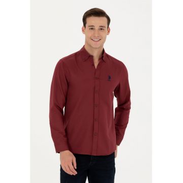Camasa slim fit cu guler fixat cu nasturi
