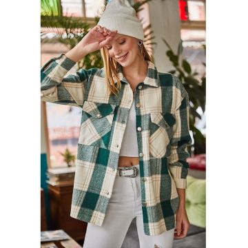 Camasa din amestec de bumbac cu model in carouri