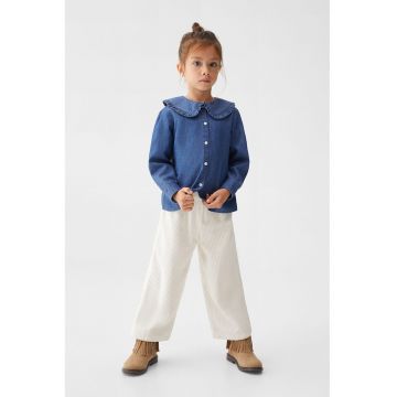 Camasa din chambray cu guler Peter Pan Andrea