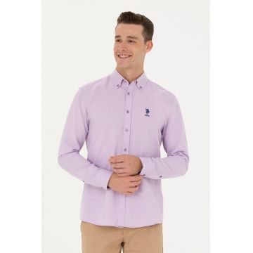 Camasa regular fit cu guler fixat cu nasturi