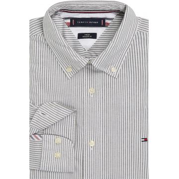 Camasa regular fit din amestec de bumbac organic cu model in dungi