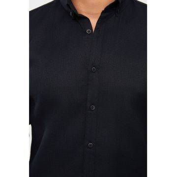 Camasa slim fit cu guler fixat cu nasturi