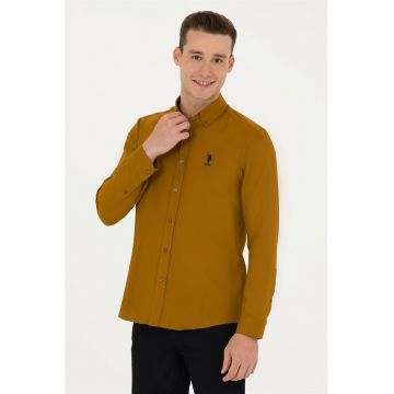 Camasa slim fit cu guler Oxford