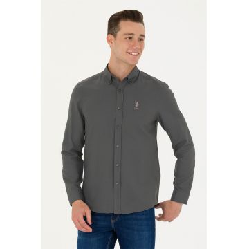 Camasa slim fit cu guler Oxford