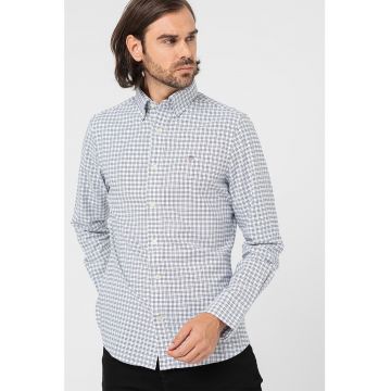 Camasa slim fit cu model in carouri