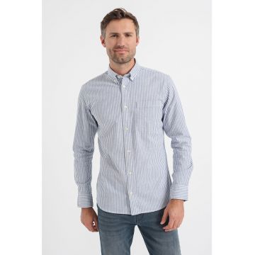 Camasa slim fit din amestec de bumbac organic
