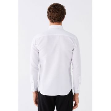 Camasa slim fit din amestec de bumbac