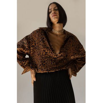 Camasa supradimensionata cu animal print