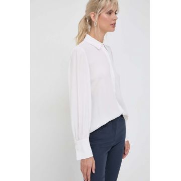 MAX&Co. camasa din amestec de matase culoarea bej, cu guler clasic, regular