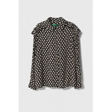 United Colors of Benetton camasa copii culoarea negru