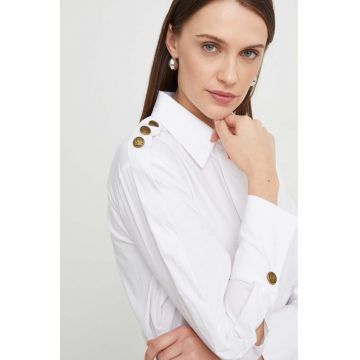 Answear Lab camasa din bumbac femei, culoarea alb, cu guler clasic, regular
