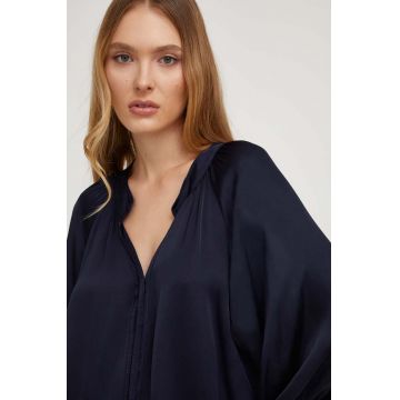 Answear Lab camasa femei, culoarea albastru marin, regular