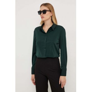 Answear Lab camasa femei, culoarea verde, cu guler clasic, regular