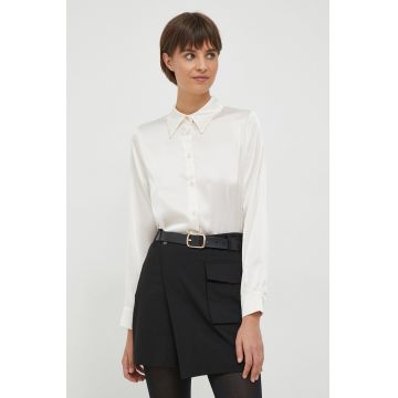 Artigli camasa femei, culoarea bej, cu guler clasic, regular