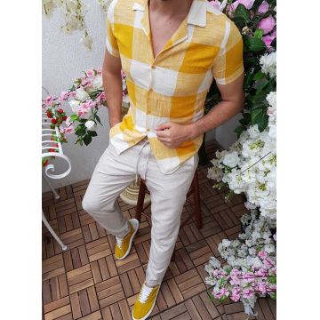 Camasa barbati, slim fit, cu maneci scurte - CM214