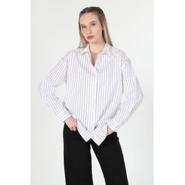 Camasa cu model in dungi si maneci cazute