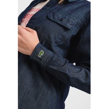 Camasa de denim cu buzunare pe piept