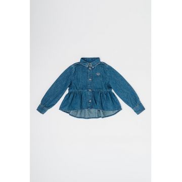 Camasa de denim cu terminatie peplum