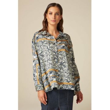 Camasa de satin cu model