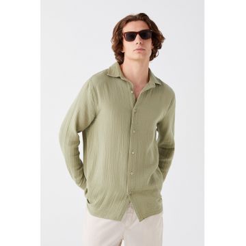 Camasa regular fit cu aspect sifonat