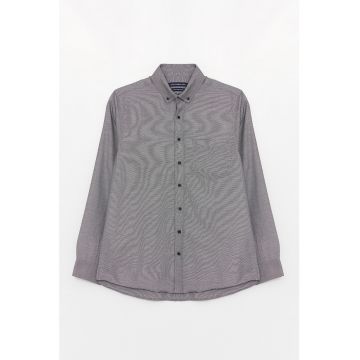 Camasa regular fit cu guler fixat cu nasturi