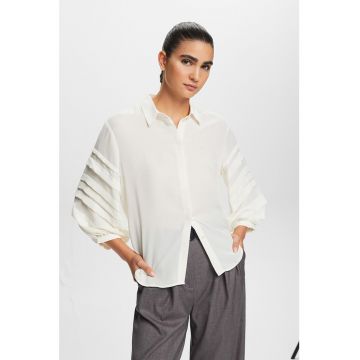 Camasa relaxed fit cu maneci bufante
