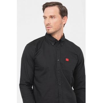 Camasa slim fit cu buzunar pe piept Evito