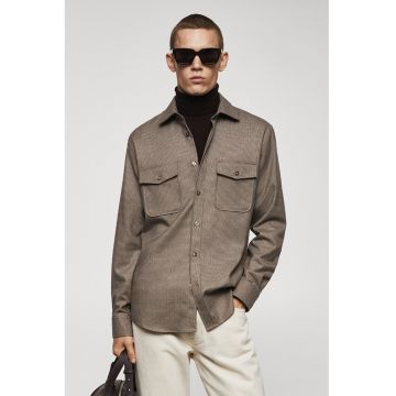 Camasa slim fit cu buzunare pe piept Polan