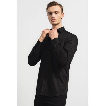 Camasa slim fit cu model uni