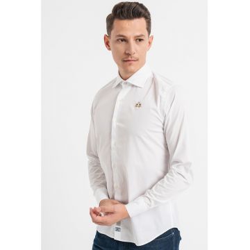 Camasa slim fit din amestec de bumbac