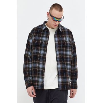 Vans camasa din bumbac barbati, culoarea albastru marin, cu guler clasic, relaxed