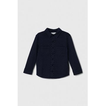 Abercrombie & Fitch cămașă și vestă culoarea albastru marin
