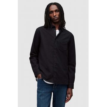 AllSaints camasa din bumbac Arden barbati, culoarea negru, cu guler clasic, relaxed
