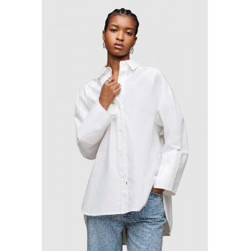 AllSaints camasa din bumbac Evie femei, culoarea alb, cu guler clasic, relaxed